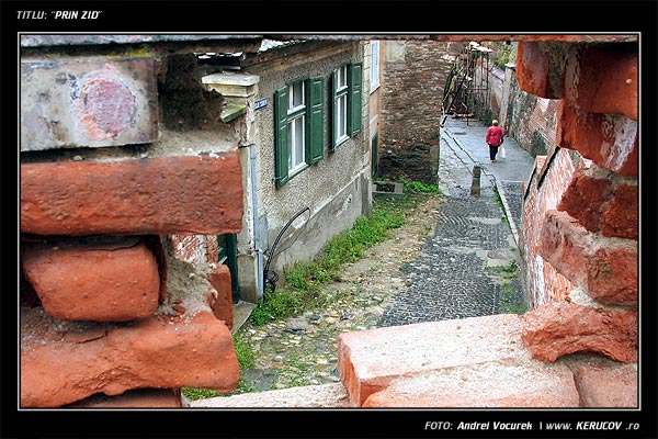 Fotografia: "Prin zid" - Setul: "Orasul Sibiu - Printre picaturi", din Sibiu / Hermannstadt, Romania / Roumanie, cu aparat Fujifilm FinePix S5100, data 2005-09-20 KERUCOV .ro © 1997 - 2008 || Andrei Vocurek
