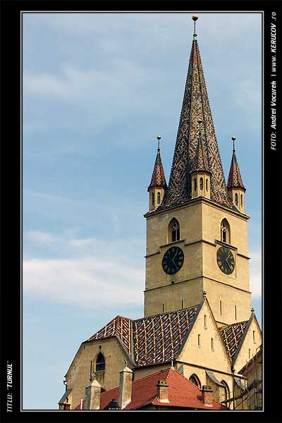 Fotografia: "Turnul" - Setul: "Orasul Sibiu - Printre picaturi", din Sibiu / Hermannstadt, Romania / Roumanie, cu aparat Fujifilm FinePix S5100, data 2005-09-22 KERUCOV .ro © 1997 - 2008 || Andrei Vocurek