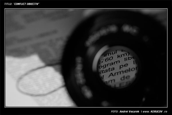 Fotografia: "Conflict obiectiv" - Setul: "Experiente de fotografie", din Bucuresti / Bucharest, Romania / Roumanie, cu aparat Konica Minolta Dynax 5D, data 2006-03-28 KERUCOV .ro © 1997 - 2008 || Andrei Vocurek